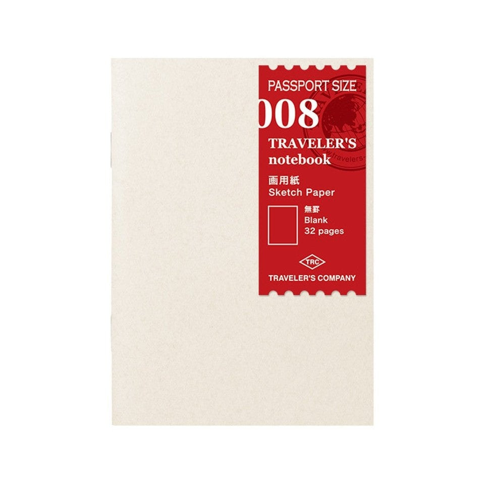 Traveler's Company Passport Notebook Refill 008 Sketch Paper