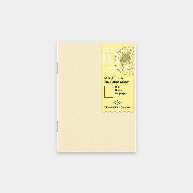 Traveler's Company Passport Notebook Refill 013 MD Paper Cream Blank