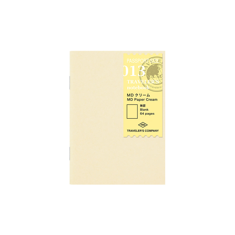 Traveler's Company Passport Notebook Refill 013 MD Paper Cream Blank
