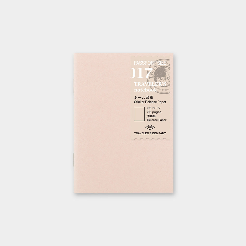 Traveler's Company Passport Notebook Refill 017 Sticker Release Paper