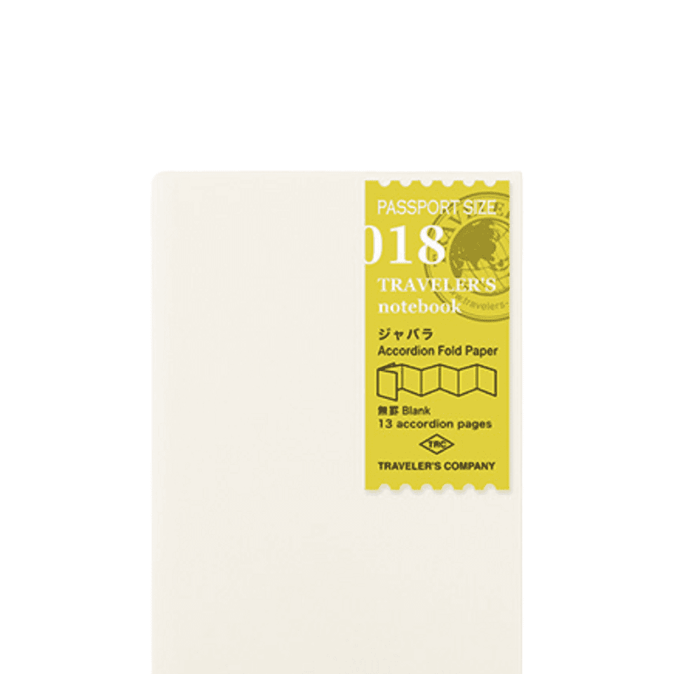 Traveler's Company Passport Notebook Refill 018 Accordion Fold Paper
