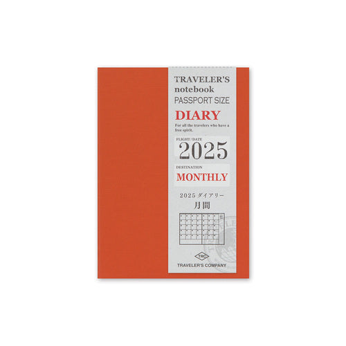 Traveler&#39;s Company Passport Notebook Refill - Monthly Diary 2025