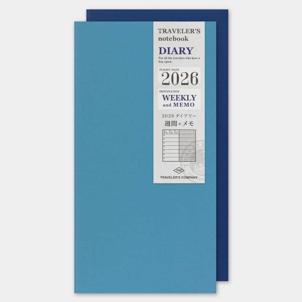 Traveler's Company Regular Notebook 2026 Diary Refill - Weekly+Memo