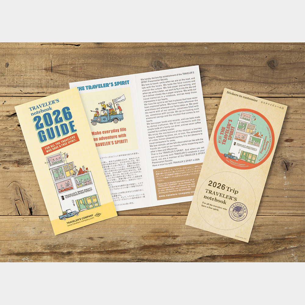 Traveler's Company Regular Notebook 2026 Diary Refill - Monthly