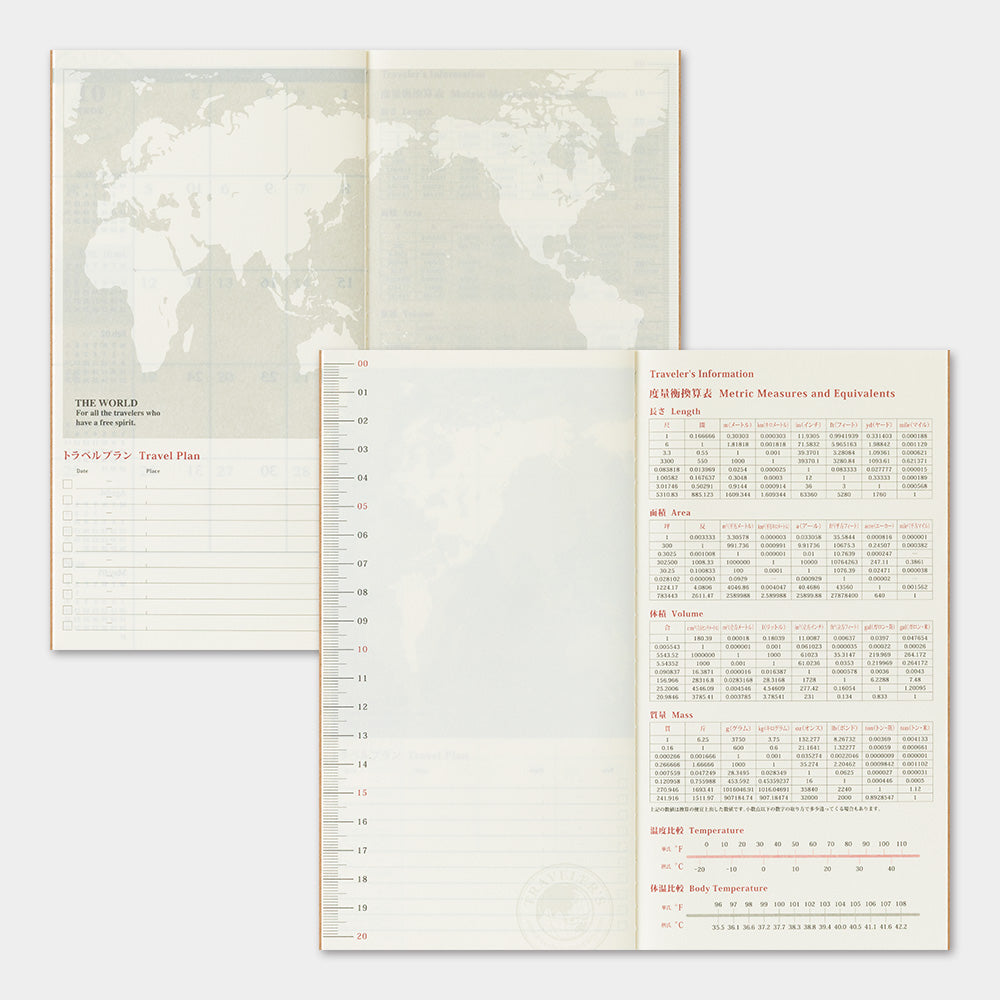 Traveler's Company Regular Notebook 2026 Diary Refill - Monthly