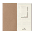Traveler's Company Regular Notebook 2027 Diary Refill - Weekly Vertical