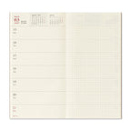 Traveler's Company Regular Notebook 2027 Diary Refill - Weekly+Memo