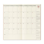 Traveler's Company Regular Notebook 2027 Diary Refill - Monthly