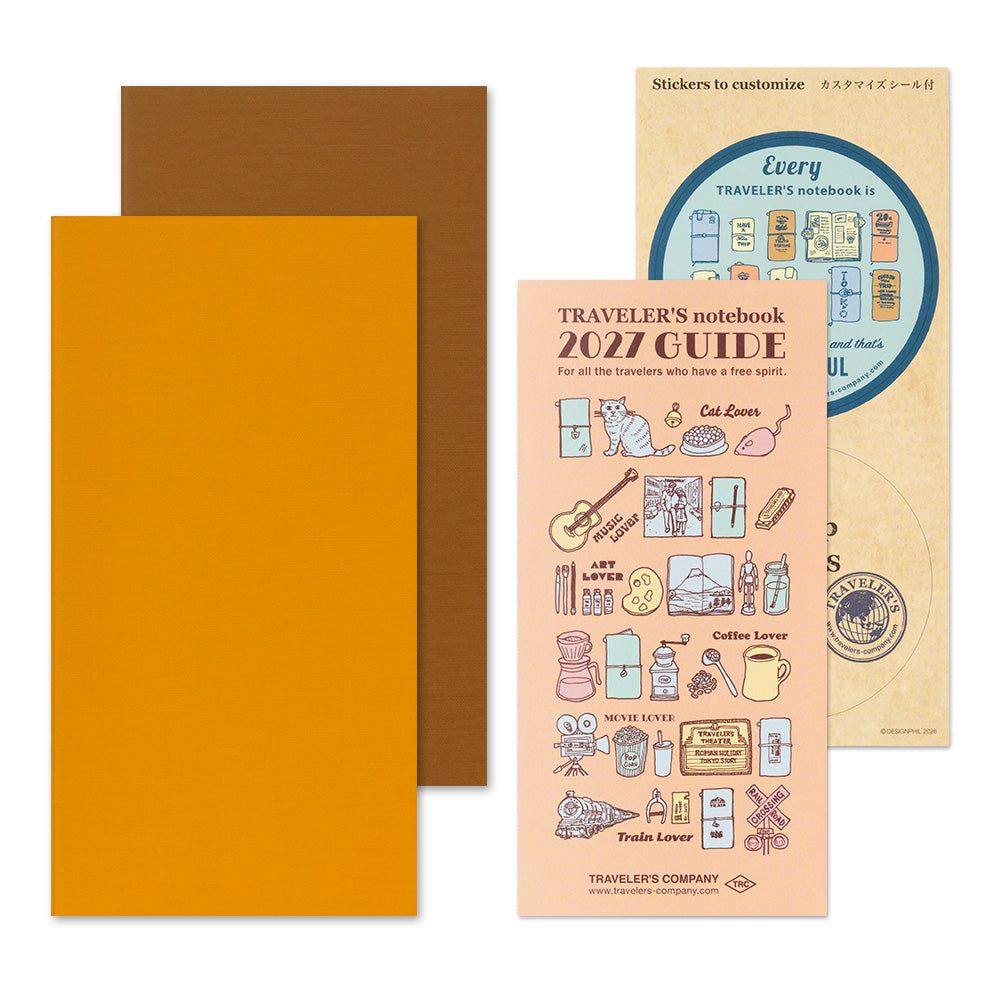 Traveler's Company Regular Notebook 2027 Diary Refill - Weekly Vertical