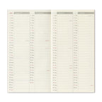 Traveler's Company Regular Notebook 2027 Diary Refill - Weekly+Memo