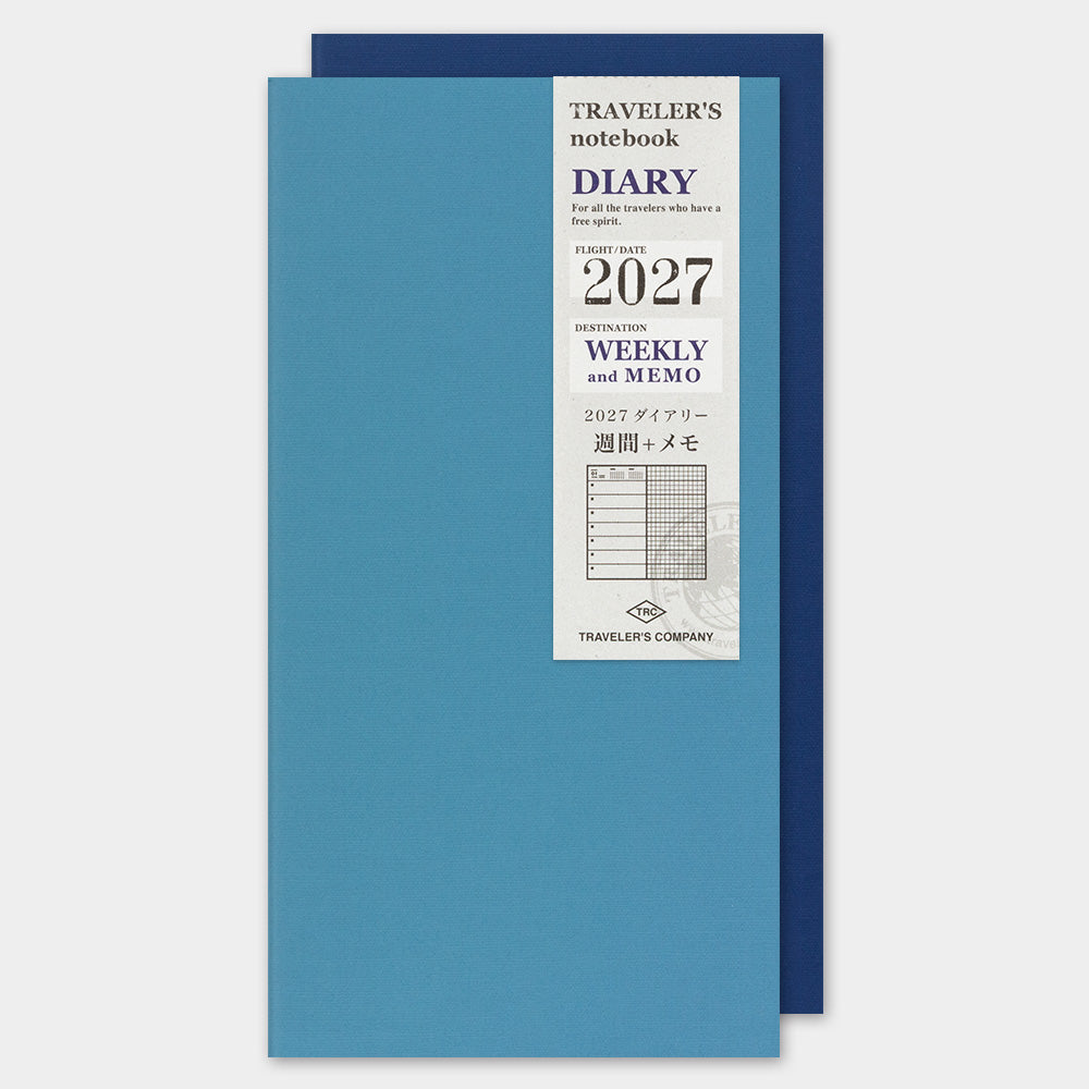 Traveler's Company Regular Notebook 2027 Diary Refill - Weekly+Memo