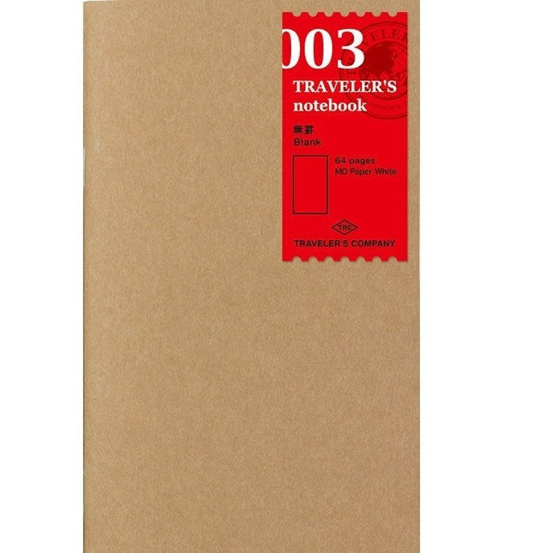 Traveler's Company Regular Notebook Refill 003 Blank