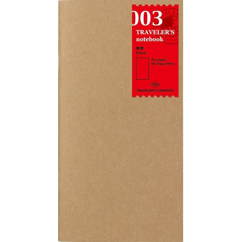 Traveler's Company Regular Notebook Refill 003 Blank