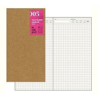 Traveler's Company Regular Notebook Refill 005 Free Diary Daily
