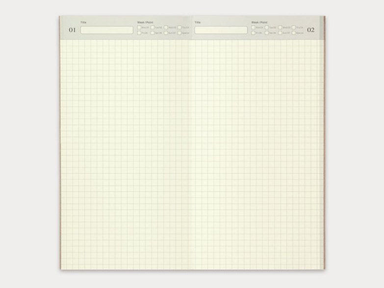 Traveler's Company Regular Notebook Refill 005 Free Diary Daily