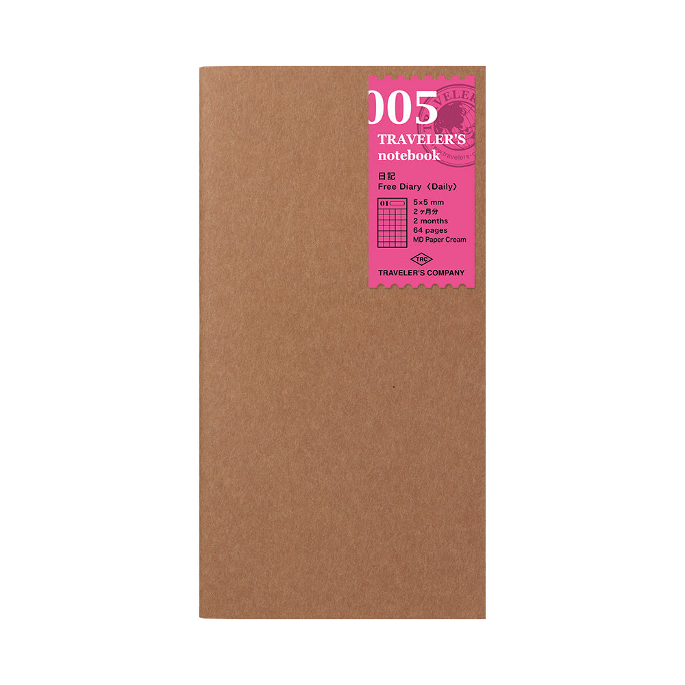 Traveler's Company Regular Notebook Refill 005 Free Diary Daily