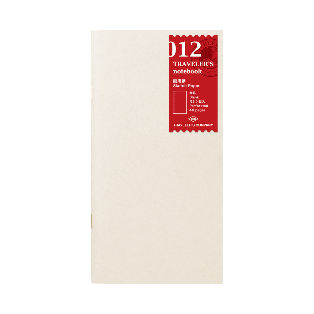 Traveler's Company Regular Notebook Refill 012 Sketch Paper