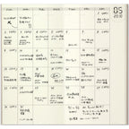 Traveler's Company Regular Notebook Refill 017 Monthly Diary