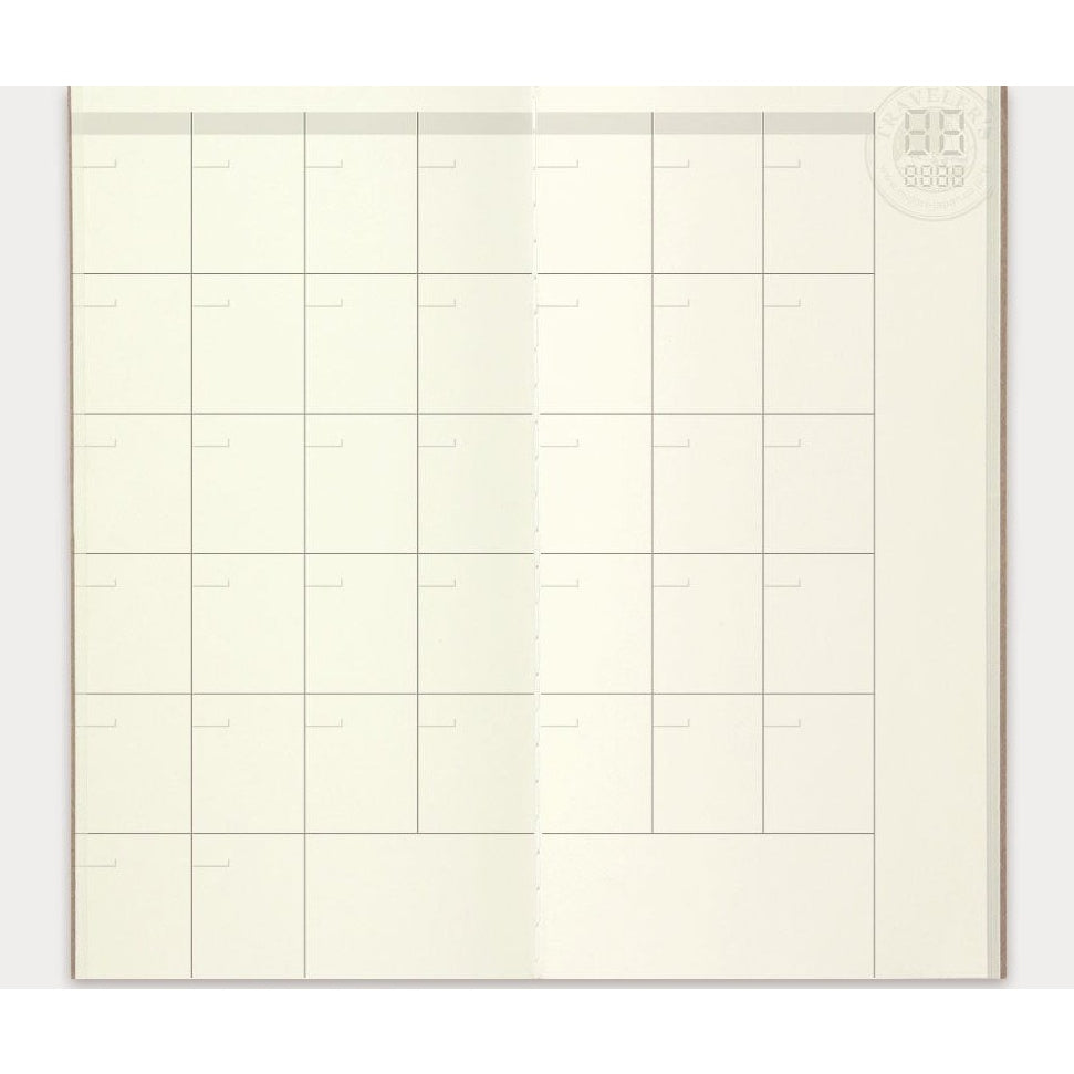 Traveler's Company Regular Notebook Refill 017 Monthly Diary