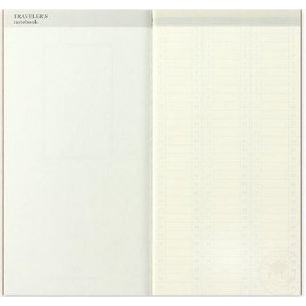 Traveler's Company Regular Notebook Refill 018 Free Diary Weekly Vertical
