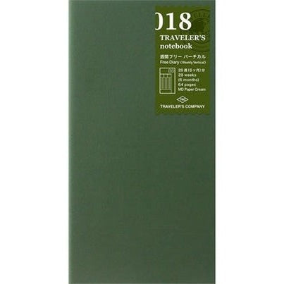 Traveler's Company Regular Notebook Refill 018 Free Diary Weekly Vertical