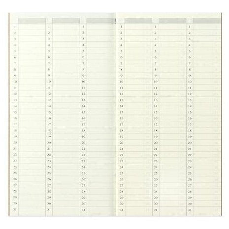 Traveler's Company Regular Notebook Refill 018 Free Diary Weekly Vertical