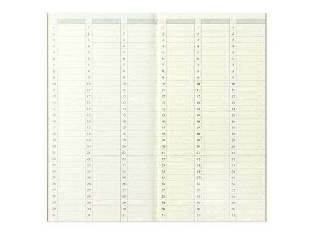 Traveler's Company Regular Notebook Refill 018 Free Diary Weekly Vertical
