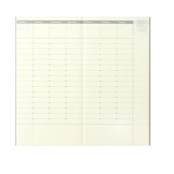 Traveler's Company Regular Notebook Refill 018 Free Diary Weekly Vertical