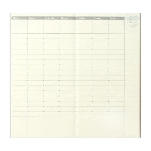 Traveler's Company Regular Notebook Refill 018 Free Diary Weekly Vertical