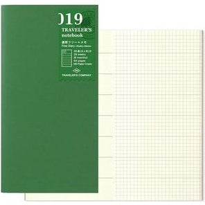 Traveler's Company Regular Notebook Refill 019 Week Diary/N