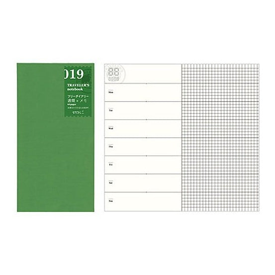 Traveler's Company Regular Notebook Refill 019 Week Diary/N