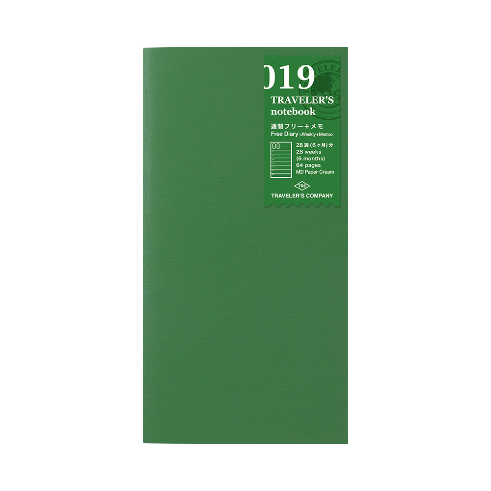 Traveler's Company Regular Notebook Refill 019 Week Diary/N