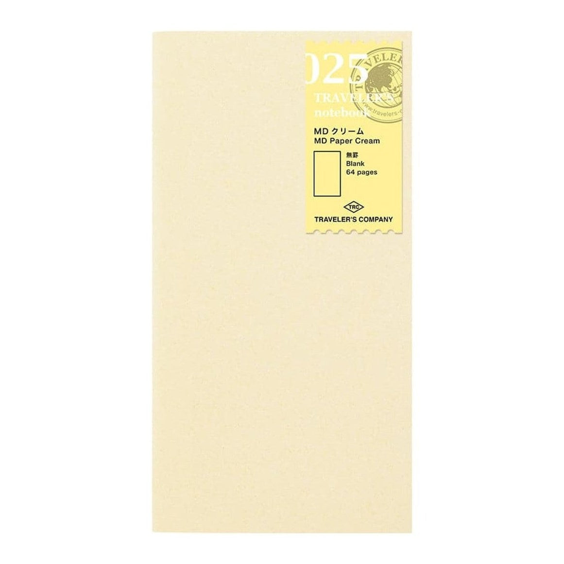 Traveler's Company Regular Notebook Refill 025 MD Paper Cream