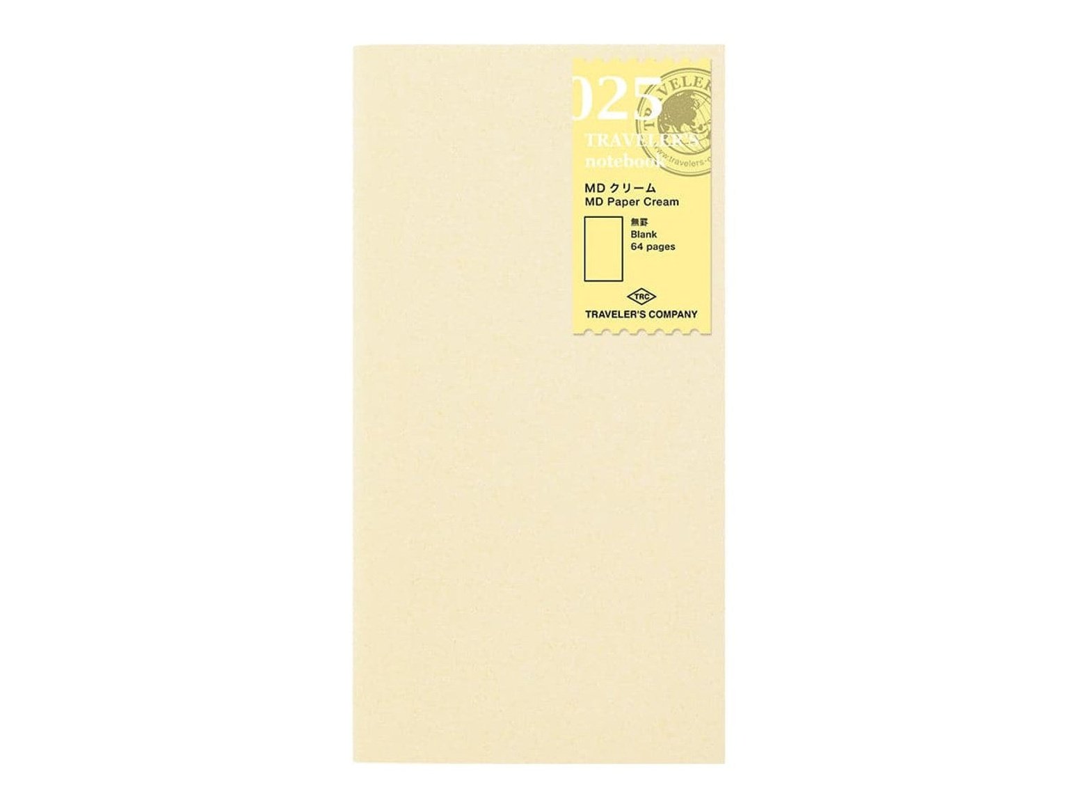 Traveler's Company Regular Notebook Refill 025 MD Paper Cream