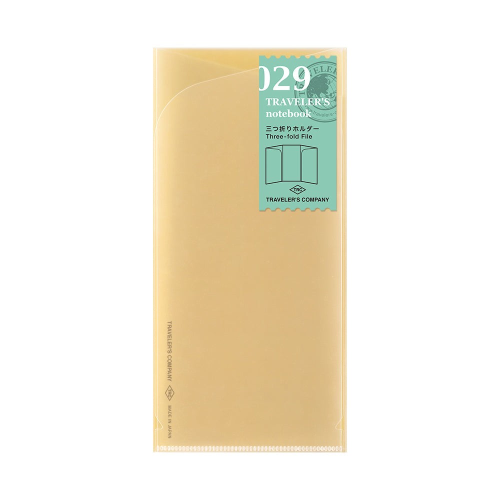 Traveler's Company Regular Notebook Refill 029 Three-Fold File