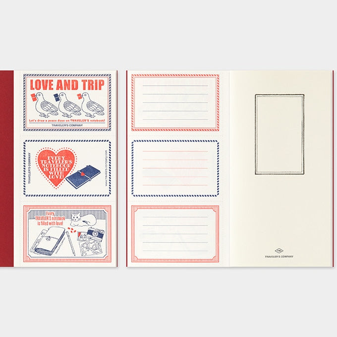 Traveler's Company Regular Notebook Refill - Love and Trip