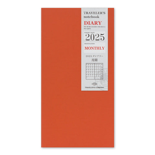 Traveler&#39;s Company Regular Notebook Refill - Monthly Diary 2025