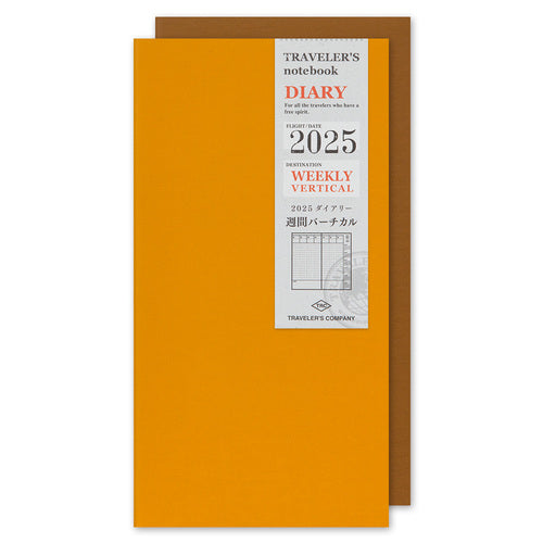 Traveler&#39;s Company Regular Notebook Refill - Weekly Vertical Diary 2025