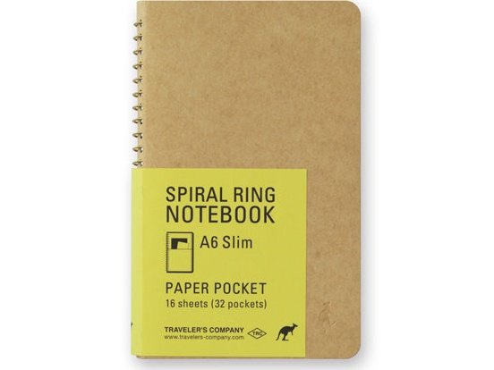 Traveler's Company Spiral Ring Note Paper Pocket A6 Slim