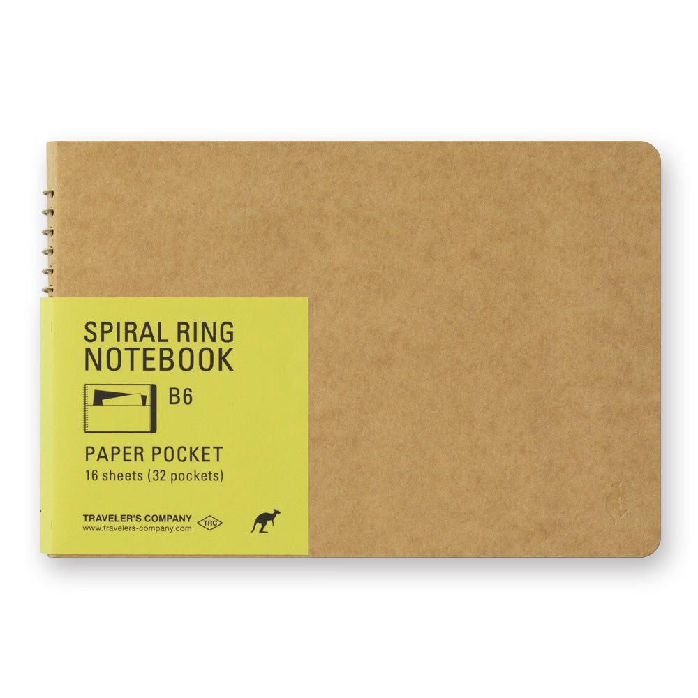 Traveler's Company Spiral Ring Note Paper Pocket B6