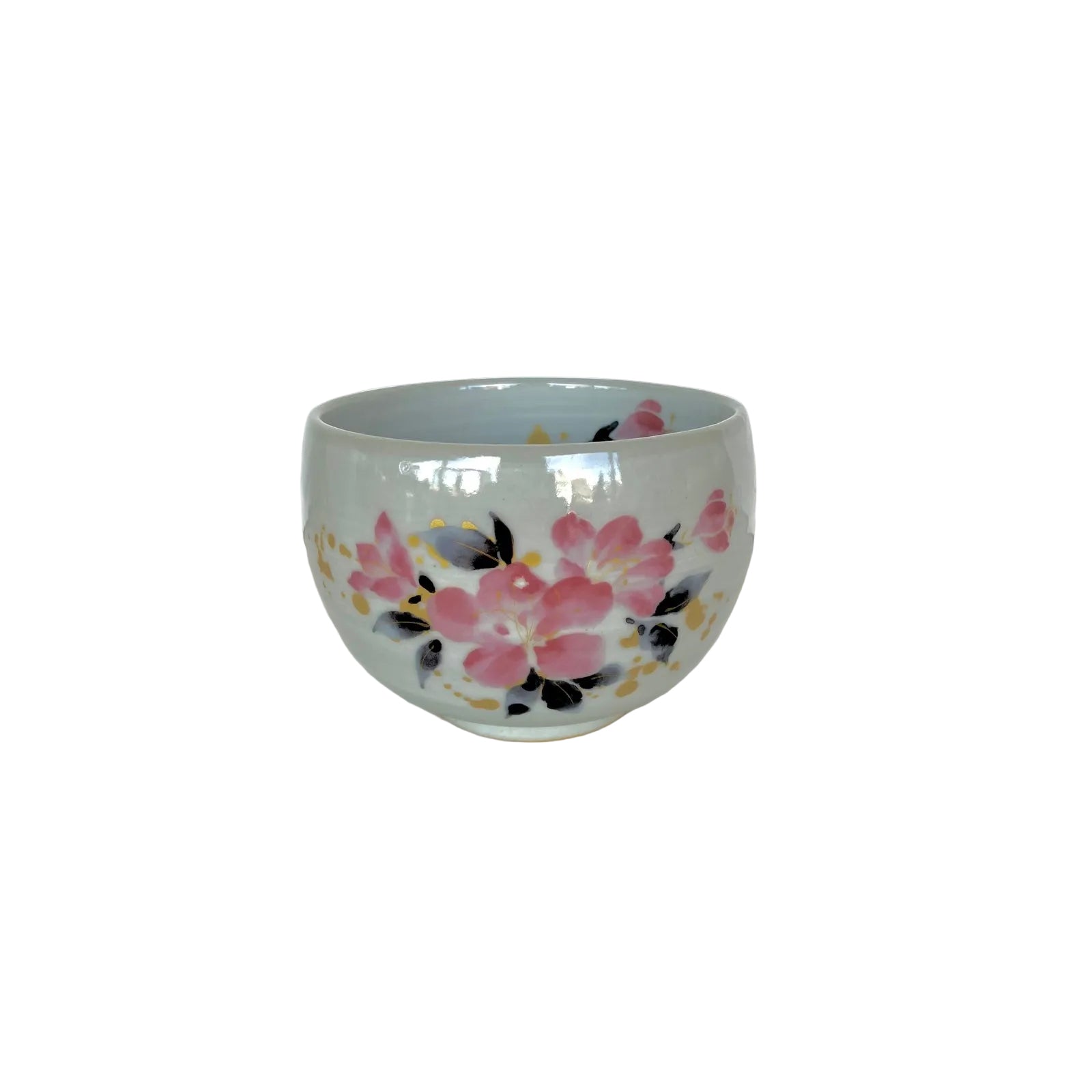 Tsutsuji Azalea Round Matcha Bowl