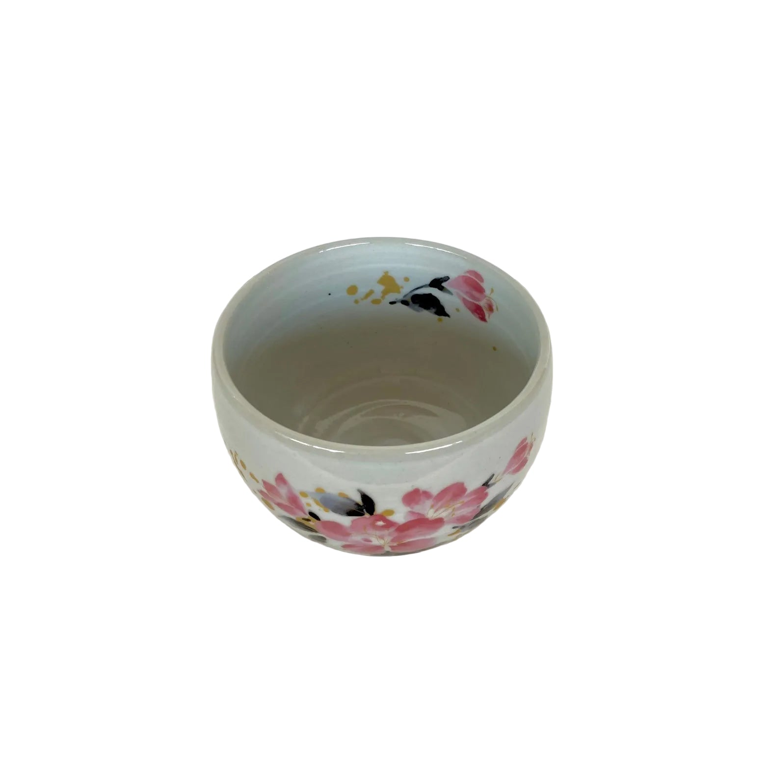 Tsutsuji Azalea Round Matcha Bowl