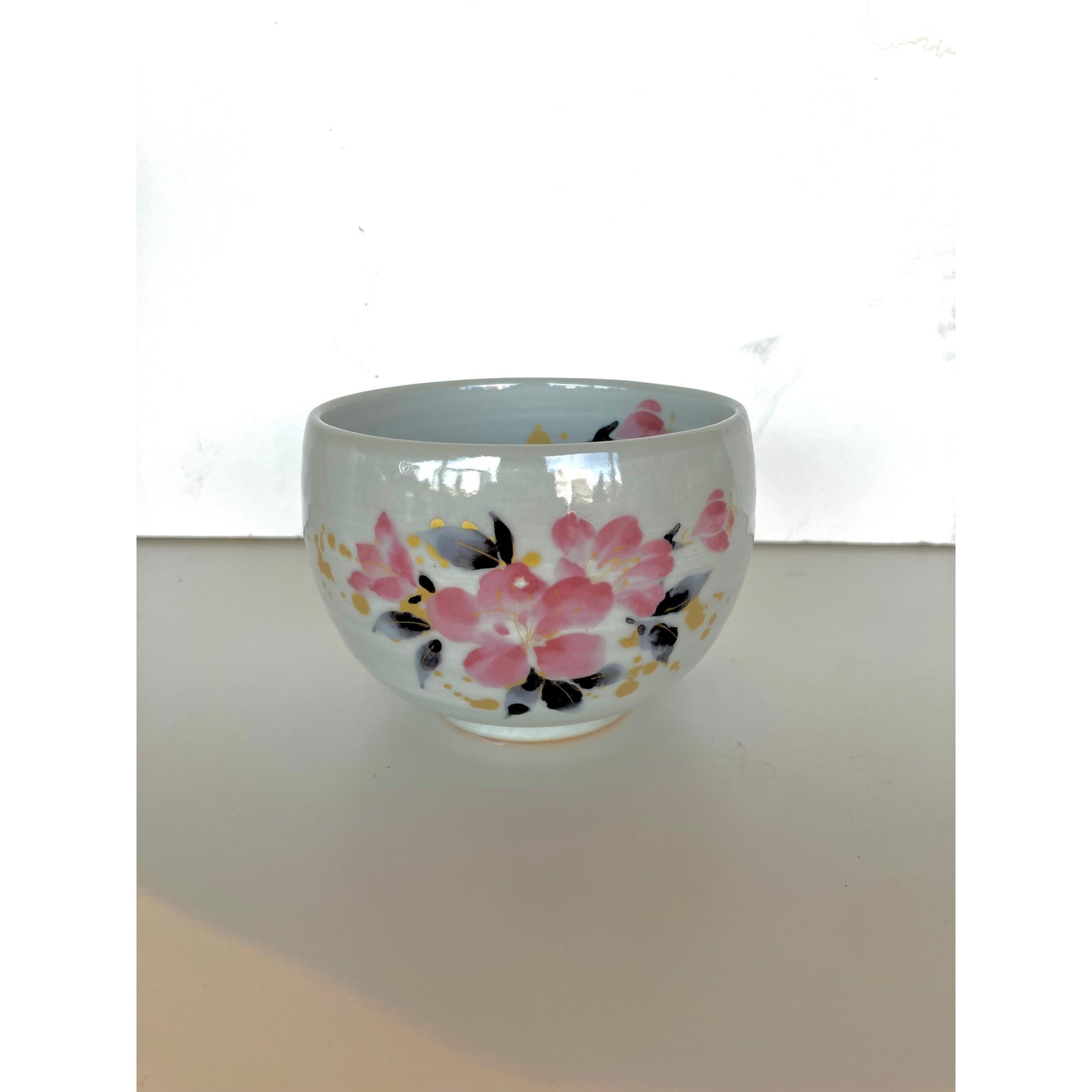 Tsutsuji Azalea Round Matcha Bowl