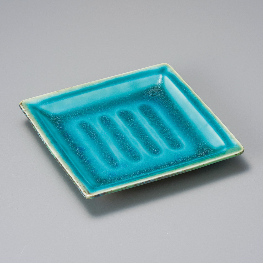 Turquoise Blue Square Dish 14.3x14.3