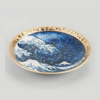 Ukiyoe Big Wave Golden Rim Plate 16.2D