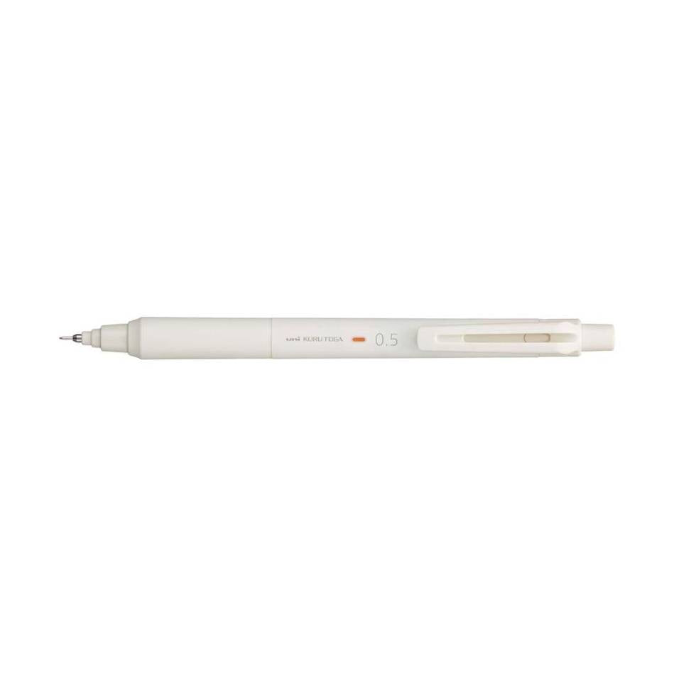 Uni Kurotoga KS 0.5mm mechanical pencil in white with clean minimalist style