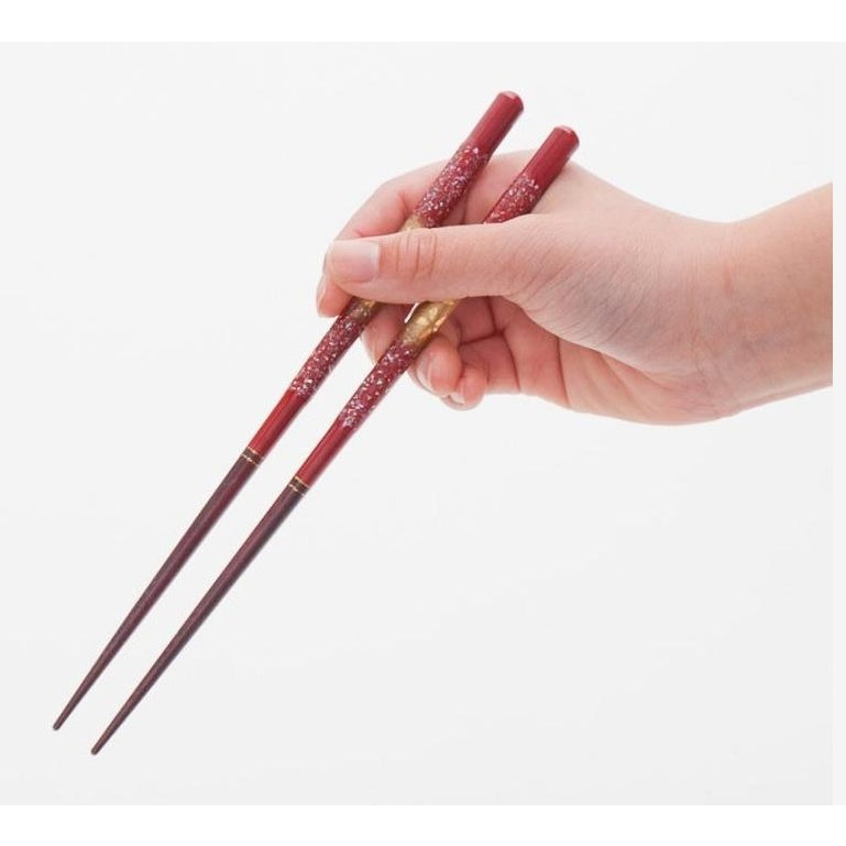 Wakasa Kasumi Shell Red Cherry Blossom Chopsticks 21cm