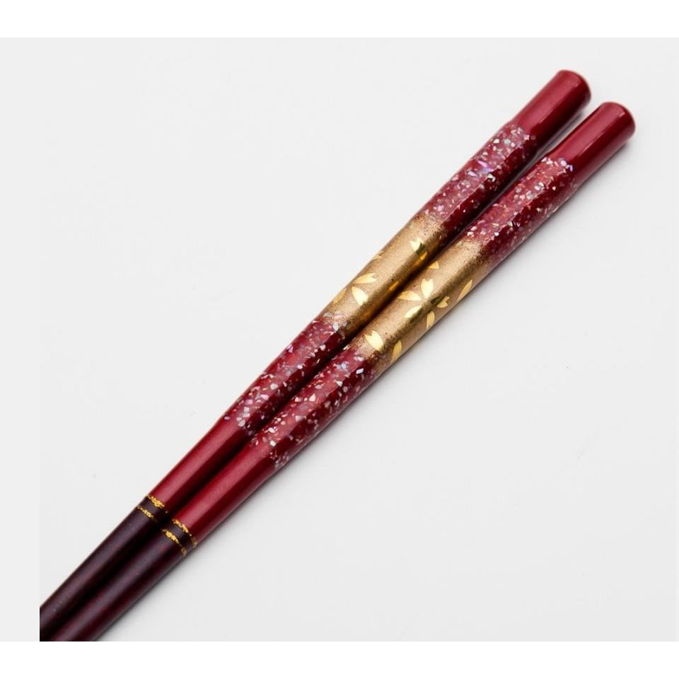 Wakasa Kasumi Shell Red Cherry Blossom Chopsticks 21cm