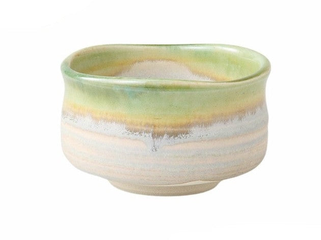 Warabai Green Glaze Matcha Bowl