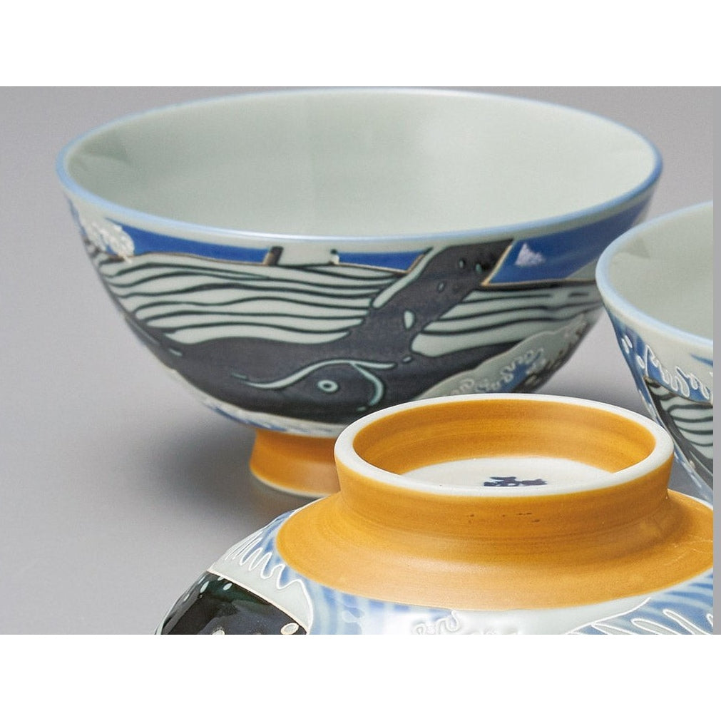 Whale Sunrise Med. Rice Bowl 11.5D